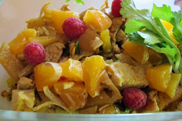 Geflügelsalat mit Ananas &amp; Mandarine -paleo/lowcarb-